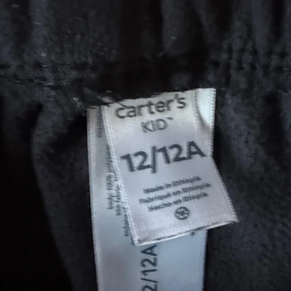 Kids Black Jogger Fleece Pants size 12 - Picture 2 of 4